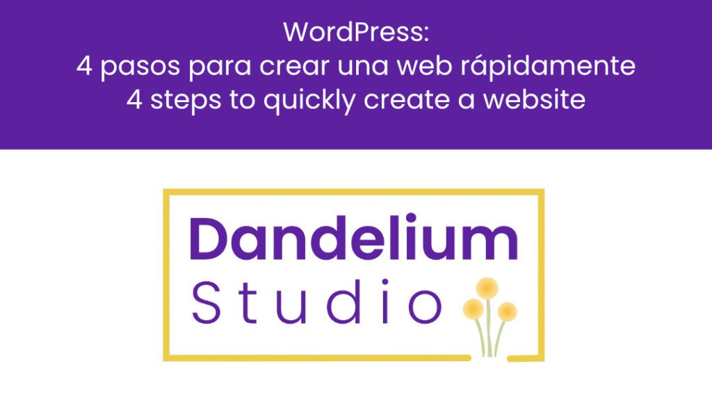 4 steps t easily and quickly create a website using WordPress